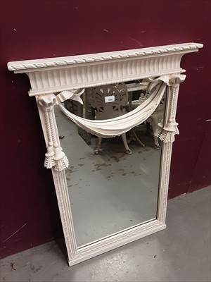 Lot 1040 - White painted pier mirror