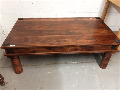 Lot 1018 - Indian hardwood coffee table