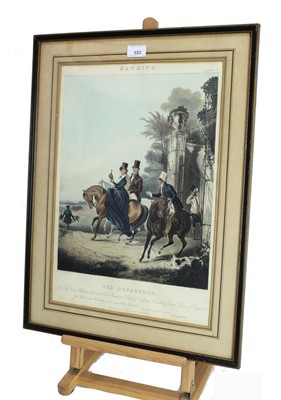 Lot 104 - Set of four hand coloured aquatints - Hawking