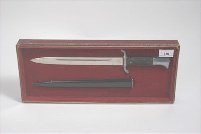 Lot 756 - Nazi fireman's sidearm in glazed case