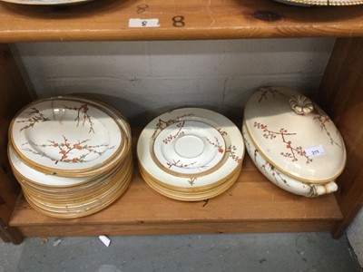 Lot 215 - Victorian Wedgewood part dinner service with floral decoration
