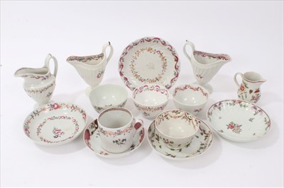 Lot 101 - 18th century Worcester polychrome painted sparrow beak jug