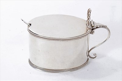 Lot 289 - George III silver mustard and later spoon