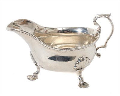 Lot 287 - George II silver sauceboat