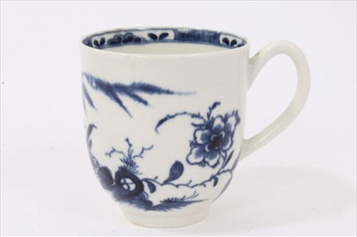 Lot 142 - Worcester blue and white coffee cup, circa 1770