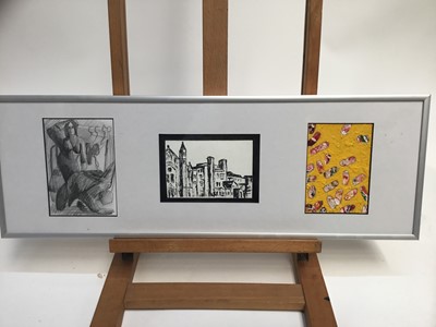 Lot 28 - Steven Ling, (contemporary) mixed media - Buckfast Abbey from the Northwest, ex; Royal Academy