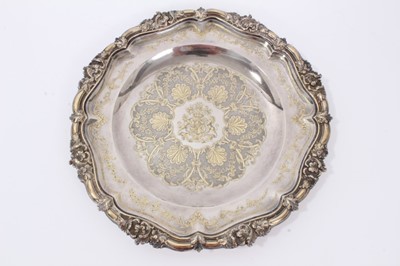 Lot 5 - Baron de Rothschild, exceptional quality French silver and gilt plate with Rothschild crest