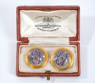 Lot 417 - Pair Victorian Essex Crystal studs