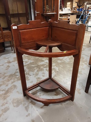 Lot 1022 - Oak  corner stick stand