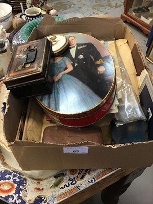 Lot 63 - Military badges and medals and Diana memorabilia, 1951 Compact, opera glasses etc