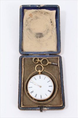 Lot 67 - 18ct gold cased fob watch