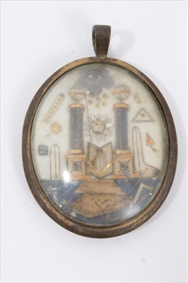 Lot 167 - Scarce early 19th century Prisoner of War Work, Masonic Jewel