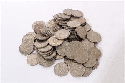 Lot 303 - G.B. mixed cupro-nickel George VI coinage to include Half Crowns x 37 and Florins x 47 (N.B. all in GEF - UNC condition) (Total 84 coins)