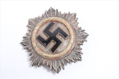 Lot 655 - Nazi German Cross (Gold type), with four rivet construction and broad pin backing