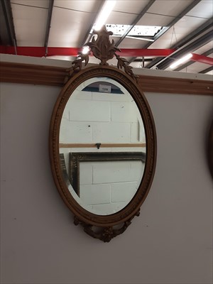 Lot 1058 - Victorian gilt wall mirror, together with another gilt wall mirror