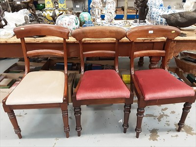 Lot 920 - Three 19th century dining chairs, together with two others