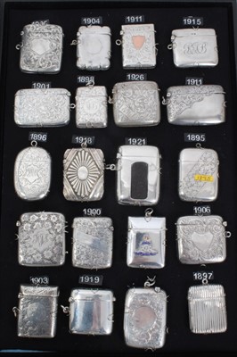 Lot 84 - Collection of twenty Victorian and later silver Vesta cases