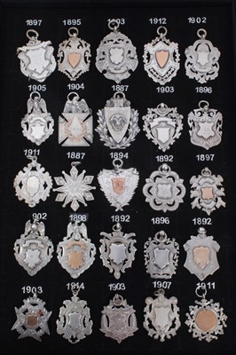 Lot 85 - Collection of twenty five Victorian and later silver fobs