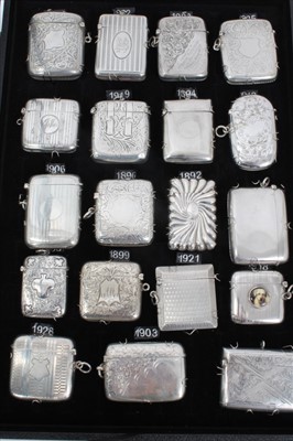Lot 89 - Collection of nineteen Victorian and later silver Vesta cases
