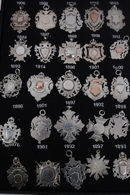 Lot 91 - Collection of twenty five Victorian and later silver fobs