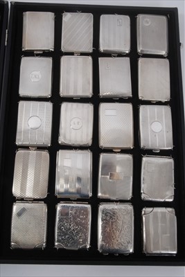 Lot 102 - Collection of twenty early 20th century silver match book holders