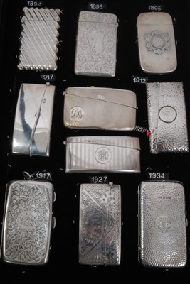 Lot 103 - Collection of ten Victorian and later silver card cases