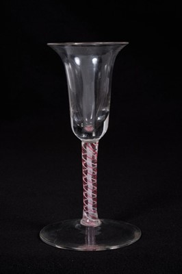 Lot 17 - 18th century wine glass, probably Dutch, the...