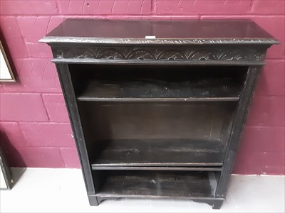Lot 871 - Victorian carved oak open bookcase with adjustable shelves