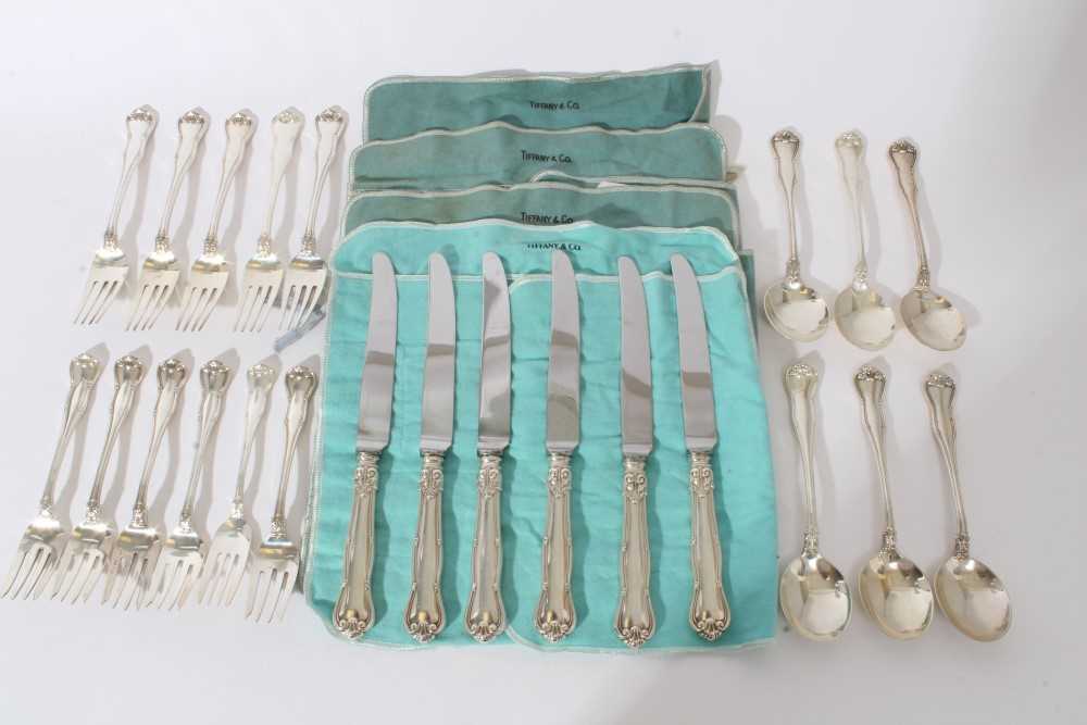 Lot 270 - Selection of Tiffany sterling silver "Provence" pattern cutlery. 23 pieces.