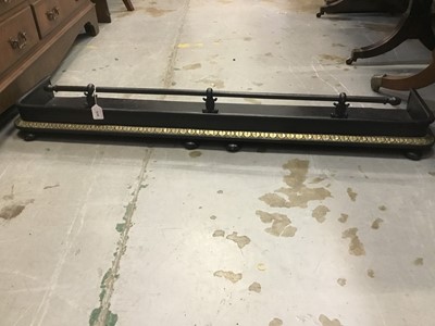 Lot 100 - 19th century cast iron and brass fender