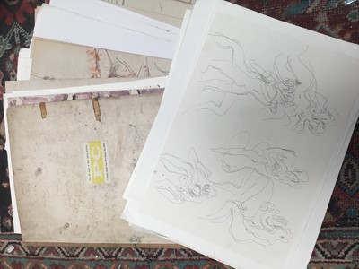 Lot 39 - Original portfolio from the studio of Peter Collins A.R.C.A. Containing female nudes and life studies together with drawings of an adult nature