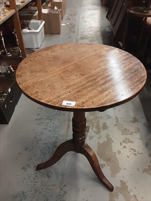 Lot 949 - Two 19th century mahogany, elm and oak country wine tables on tripod bases (2)