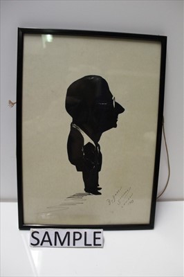 Lot 64 - Silhouette full length portrait by Baron Scrutford, London 1923