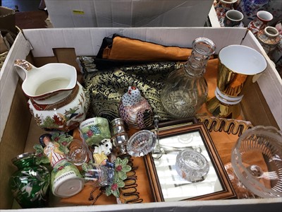 Lot 246 - Miscellaneous china, glass and ornaments and textiles