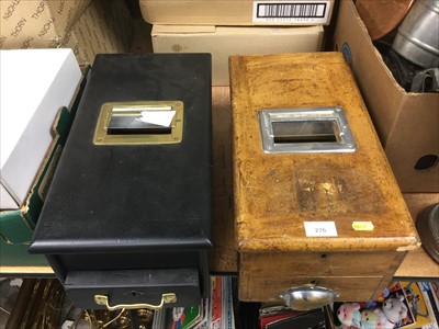 Lot 276 - Two Vintage wooden tills