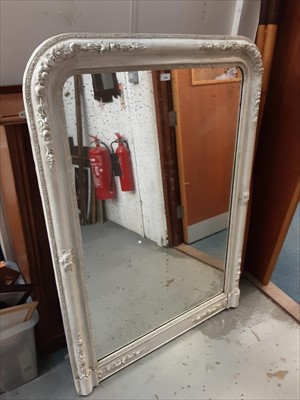Lot 1065 - Victorian white painted overmantel mirror