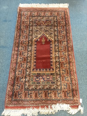 Lot 1073 - Eastern rug with geometric decoration