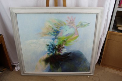Lot 1107 - *Glyn Morgan (1926 - 2015), oil on canvas - 'Blodeuwedd IV', signed and dated '05, 102cm x 124cm, framed