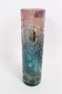 Lot 959 - Mdina tall cylindrical art glass vase