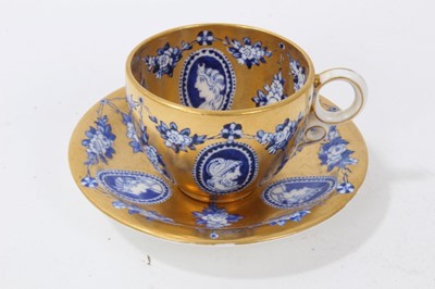 Lot 26 - A Bohemian glass decanter and two glasses