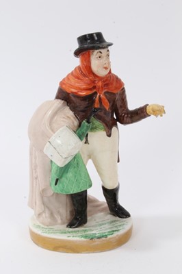 Lot 73 - Rockingham theatrical figure of John Liston as Lubin Log