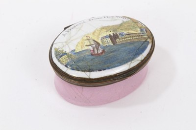 Lot 779 - Enamel box 'A Present from Hot Wells' circa 1800