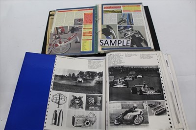 Lot 60 - Two folders of cycle ephemera to include parts catalogues and brochures