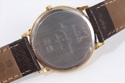 Lot 197 - Gentlemen's Longines La Grandes Classiques calendar wristwatch watch on leather strap