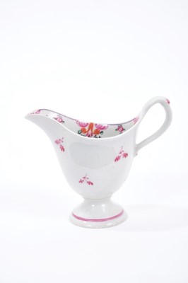 Lot 129 - New Hall helmet shaped milk jug circa 1790