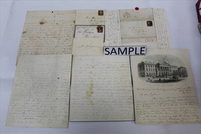 Lot 1181 - Stamps GB postal history selection including 1840 1d Black on cover (x9), various 1d Red imperfects & 2d Blue imperfects and other correspondence (qty)
