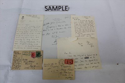 Lot 86 - Writers autograph letters