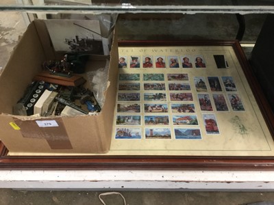 Lot 379 - Reproduction Battle of Waterloo cigarette cards, together with other