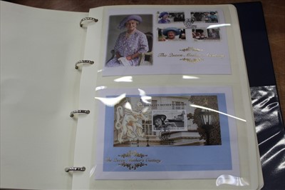 Lot 1219 - Stamps to include Royal Family five albums of commemorative coin covers from the Commonwealth 70th Birthday of Queen Elizabeth II, 95th Birthday of The Queen Mother etc. plus other coin covers (qty...