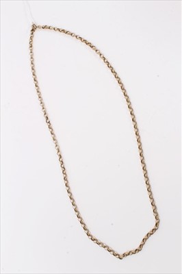 Lot 210 - 9ct gold belcher chain, 68.5cm long